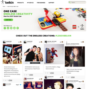 Belkin'in lego case'leri için uyguladığı ve kullanıcılarını pazarlamanın öznesi haline getirdiği başarılı kampanyası